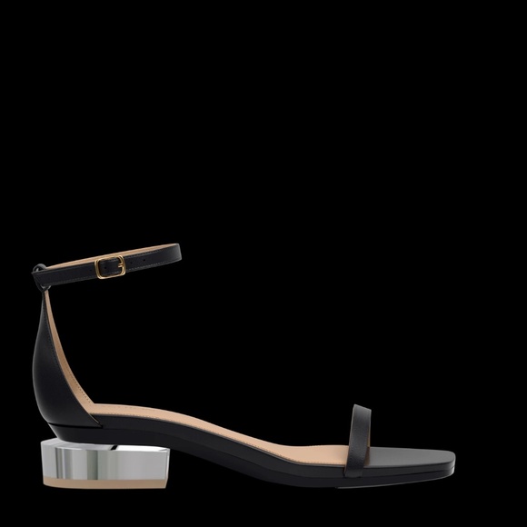 Pashion Footwear Flare Block Heel Kit 1.5 Silver Metallic - Size 9-11 - Picture 2 of 6